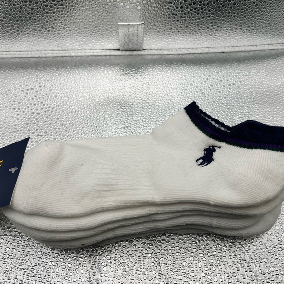 Polo by Ralph Lauren White and Navy Athletic Socks - Picture 1 of 2